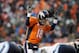 Denver Broncos quarterback Peyton Manning during the second half of an NFL football game against the Tennessee Titans on Sunday, Dec. 8, 2013, in Denver. (AP Photo/Chris Schneider)
