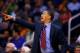 Mar 4, 2014; Phoenix, AZ, USA; Los Angeles Clippers assistant coach Tyronn Lue reacts against the Phoenix Suns at the US Airways Center. Mandatory Credit: Mark J. Rebilas-USA TODAY Sports