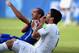 NATAL, BRAZIL - JUNE 24: Luis Suarez of Uruguay and Giorgio Chiellini of Italy react after a clash during the 2014 FIFA World Cup Brazil Group D match between Italy and Uruguay at Estadio das Dunas on June 24, 2014 in Natal, Brazil. (Photo by Matthias Hangst/Getty Images)