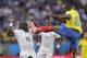 AP10ThingsToSee - Ecuador's Walter Ayovi kicks the ball away in front of France's Bacary Sagna during the group E World Cup soccer match between Ecuador and France at the Maracana Stadium in Rio de Janeiro, Brazil, Wednesday, June 25, 2014. (AP Photo/Bernat Armangue)