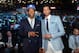 BROOKLYN, NY - JUNE 26: Elfrid Payton and Michael Carter-Williams pose for a photo after being selected number ten overall by the Philadelpjhia 76ers during the 2014 NBA Draft on June 26, 2014 at Barclays Center in Brooklyn, New York. NOTE TO USER: User expressly acknowledges and agrees that, by downloading and or using this photograph, User is consenting to the terms and conditions of the Getty Images License Agreement. Mandatory Copyright Notice: Copyright 2014 NBAE (Photo by Jesse. D. Garrabrant/NBAE via Getty Images)