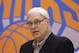 New York Knicks president Phil Jackson speaks during a news conference in Tarrytown, N.Y., Tuesday, June 10, 2014. The Knicks hired Derek Fisher as their new coach on Tuesday, with Jackson turning to one of his trustiest former players. (AP Photo/Seth Wenig)