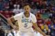 Mar 23, 2014; San Diego, CA, USA; UCLA Bruins guard/forward Kyle Anderson (5) brings the ball up court against the Stephen F. Austin Lumberjacks in the first half of a men's college basketball game during the third round of the 2014 NCAA Tournament at Viejas Arena. Mandatory Credit: Robert Hanashiro-USA TODAY Sports