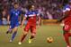May 27, 2014; San Francisco, CA, USA; United States midfielder Mix Diskerud (10) controls the ball ahead of Azerbaijan forward Dimitrij Nazarov (13) during the second half at Candlestick Park. The United States defeated Azerbaijan 2-0. Mandatory Credit: Kelley L Cox-USA TODAY Sports