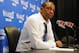 LOS ANGELES, CA - MAY 15: Doc Rivers of the Los Angeles Clippers talk to the media after Game Six of the Western Conference Semifinals against the Oklahoma City Thunder during the 2014 NBA Playoffs at Staples Center on May 15, 2014 in Los Angeles, California. NOTE TO USER: User expressly acknowledges and agrees that, by downloading and/or using this Photograph, user is consenting to the terms and conditions of the Getty Images License Agreement. Mandatory Copyright Notice: Copyright 2014 NBAE (Photo by Andrew D. Bernstein/NBAE via Getty Images)