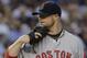 Boston Red Sox pitcher Jon Lester prepares to deliver against the New York Yankees in the sixth inning of a baseball game, Saturday, June 28, 2014, in New York. The Red Sox won 2-1. (AP Photo/Julie Jacobson)