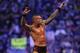 FILE- In this Sunday, April 3, 2011 file photo, WWE Superstar Randy Orton celebrates defeating CM Punk (not pictured) during WrestleMania XXVII at the Georgia Dome in Atlanta, Georgia on. World-famous WWE wrestlers such as John Cena, Shaemus and champion Randy Orton are in Saudi Arabia for three days of matches in the capital Riyadh. (Paul Abell/AP Images for WWE, File)