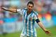 PORTO ALEGRE, BRAZIL - JUNE 25: Lionel Messi of Argentina celebrates scoring his team's second goal and his second of the game during the 2014 FIFA World Cup Brazil Group F match between Nigeria and Argentina at Estadio Beira-Rio on June 25, 2014 in Porto Alegre, Brazil. (Photo by Ian Walton/Getty Images)