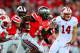 Sep 28, 2013; Columbus, OH, USA; Ohio State Buckeyes running back Dontre Wilson (1) returns a kick off return during the fourth quarter against the Wisconsin Badgers at Ohio Stadium. Ohio State Buckeyes defeated Wisconsin Badgers 31-24. Mandatory Credit: Andrew Weber-USA TODAY Sports