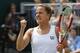 Barbora Zahlavova Strycova of the Czech Republic celebrates a point to Caroline Wozniacki of Denmark during their match at the All England Lawn Tennis Championships in Wimbledon, London, Monday, June 30, 2014. (AP Photo/Sang Tan)