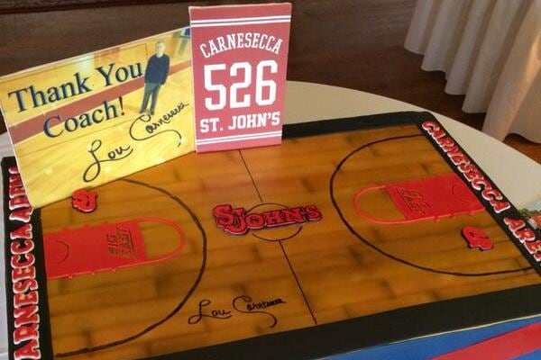Photo: Cake Honors Former St. John's Basketball Coach Lou Carnesecca