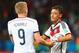 PORTO ALEGRE, BRAZIL - JUNE 30: Mesut Oezil of Germany (R) celebrates scoring his team's second goal in extra time with Andre Schuerrle during the 2014 FIFA World Cup Brazil Round of 16 match between Germany and Algeria at Estadio Beira-Rio on June 30, 2014 in Porto Alegre, Brazil. (Photo by Martin Rose/Getty Images)