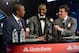 BROOKLYN, NY - JUNE 26: Andrew Wiggins talks with Isiah Thomas of NBA TV during the 2014 NBA Draft on June 26, 2014 at Barclays Center in Brooklyn, New York. NOTE TO USER: User expressly acknowledges and agrees that, by downloading and or using this photograph, User is consenting to the terms and conditions of the Getty Images License Agreement. Mandatory Copyright Notice: Copyright 2014 NBAE (Photo by Jesse D. Garrabrant/NBAE via Getty Images)