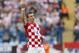 Croatia'sIvan Perisic celebrates his second goal during the internationa friendly soccer match between Croatia and Mali, in Osijek, Croatia, Saturday, May 31, 2014. (AP Photo/Darko Bandic)