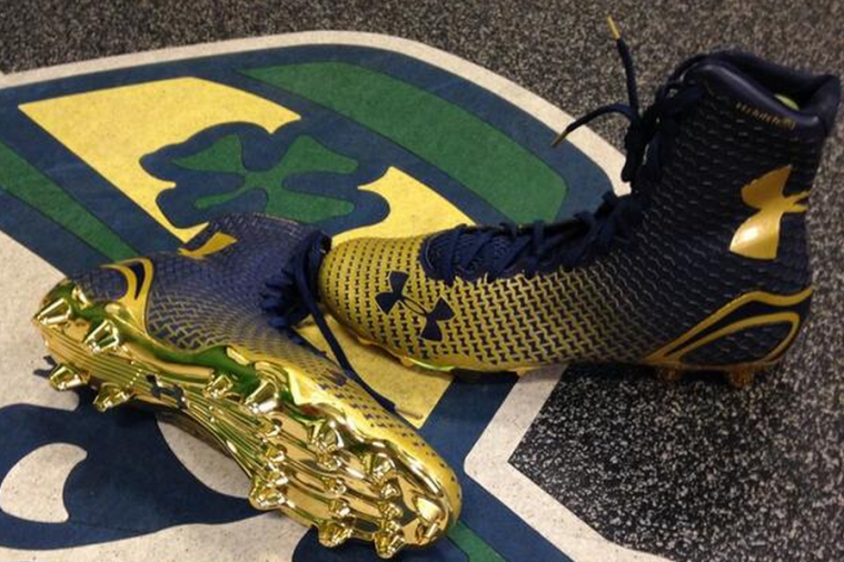 Notre Dame Shows off Flashy New Cleats After Switch from