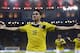 FILE - In this June 28, 2014, file photo, Colombia's James Rodriguez celebrates after scoring the opening goal during the World Cup round of 16 soccer match between Colombia and Uruguay at the Maracana Stadium in Rio de Janeiro, Brazil. Never before has the star-crossed nation made the quarterfinals. There is even waxing poetic about World Cup unity accelerating the pace of 18-month-old peace talks to end a half-century of conflict that has claimed some 220,000 lives. (AP Photo/Natacha Pisarenko)