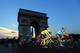PARIS, FRANCE - JULY 21: Winner of the 2013 Tour de France, Chris Froome of Great Britain and SKY Procycling rounds the Arc d'Triomphe during the twenty first and final stage of the 2013 Tour de France, a processional 133.5KM road stage ending in an evening race around the Champs-Elysees, on July 21, 2013 in Paris, France. (Photo by Doug Pensinger/Getty Images)