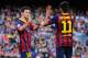 BARCELONA, SPAIN - APRIL 05: Neymar of FC Barcelona celebrates with his team-mate Lionel Messi (L) of FC Barcelona during the La Liga match between FC Barcelona and Real Betis Balompie at Camp Nou on April 5, 2014 in Barcelona, Spain. (Photo by David Ramos/Getty Images)
