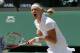 Petra Kvitova of Czech Republic celebrates winning the first set as she plays against Lucie Safarova of Czech Republic during their women’s singles semifinal match at the All England Lawn Tennis Championships in Wimbledon, London, Thursday, July 3, 2014. (AP Photo/Ben Curtis)