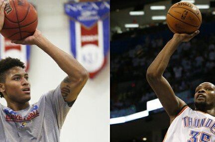 KU's Oubre Faces Off with NBA MVP Durant