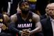 SAN ANTONIO, TX - JUNE 15: LeBron James #6 of the Miami Heat reacts on the bench against the San Antonio Spurs during Game Five of the 2014 NBA Finals at the AT&T Center on June 15, 2014 in San Antonio, Texas. NOTE TO USER: User expressly acknowledges and agrees that, by downloading and or using this photograph, User is consenting to the terms and conditions of the Getty Images License Agreement. (Photo by Andy Lyons/Getty Images)