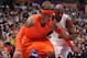 LOS ANGELES, CA - DECEMBER 25: Carmelo Anthony #7 of the New York Knicks and Kobe Bryant #24 of the Los Angeles Lakers battle for positioning at Staples Center on December 25, 2012 in Los Angeles, California. NOTE TO USER: User expressly acknowledges and agrees that, by downloading and/or using this Photograph, user is consenting to the terms and conditions of the Getty Images License Agreement. Mandatory Copyright Notice: Copyright 2012 NBAE (Photo by Andrew D. Bernstein/NBAE via Getty Images)