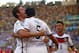 RIO DE JANEIRO, BRAZIL - JULY 04: Mats Hummels of Germany (C) celebrates scoring his team's first goal with Thomas Mueller (L) and Mesut Oezil during the 2014 FIFA World Cup Brazil Quarter Final match between France and Germany at Maracana on July 4, 2014 in Rio de Janeiro, Brazil. (Photo by Julian Finney/Getty Images)