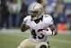 FILE - In this Jan. 11, 2014, file photo, New Orleans Saints running back Darren Sproles runs against the Seattle Seahawks during an NFC divisional playoff NFL football game in Seattle. The Philadelphia Eagles were eager to let the world know about the addition of the 30-year-old Sproles, who figures to be a threat as a receiver, runner, returner and in pass protection against blitzers. (AP Photo/Elaine Thompson, File)