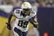 MINNEAPOLIS, MN - AUGUST 24: Ladarius Green #89 of the San Diego Chargers runs a route during the game against the Minnesota Vikings on August 24, 2012 at Mall of America Field at the Hubert H. Humphrey Metrodome in Minneapolis, Minnesota. (Photo by Hannah Foslien/Getty Images)