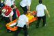 FORTALEZA, BRAZIL - JULY 04: Neymar of Brazil is stretchered off the pitch after a challenge during the 2014 FIFA World Cup Brazil Quarter Final match between Brazil and Colombia at Castelao on July 4, 2014 in Fortaleza, Brazil. (Photo by Fabrizio Bensch - Pool/Getty Images)