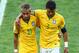 BELO HORIZONTE, BRAZIL - JUNE 28: Neymar and Thiago Silva of Brazil walk off the pitch after defeating Chile in the penalty shootout in the 2014 FIFA World Cup Brazil round of 16 match between Brazil and Chile at Estadio Mineirao on June 28, 2014 in Belo Horizonte, Brazil. (Photo by Ian Walton/Getty Images)
