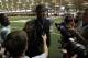 Former NFL player Rolando McClain talks with media during NFL football pro days at the University of Alabama on Wednesday, Mar. 12, 2014, in Tuscaloosa, Ala. (AP Photo/Butch Dill)