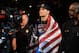 Jul 5, 2014; Las Vegas, NV, USA; Chris Weidman gets ready to enter the octagon for a middleweight title fight against Lyoto Machida at Mandalay Bay Events Center. Mandatory Credit: Stephen R. Sylvanie-USA TODAY Sports