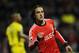 Benfica's Lazar Markovic, from Serbia, reacts as he celebrates after scoring his side's second goal against Pacos Ferreira in a Portuguese League soccer match at Mata Real stadium in Pacos de Ferreira, northern Portugal, Sunday, Feb. 16, 2014. (AP Photo/Paulo Duarte)