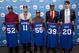 PHILADELPHIA, PA - JUNE 28: K.J. McDaniels #11, Jordan McRae #52, Jerami Grant #39, Pierre Jackson #55 and Dario Saric #20 pose for photos after being drafted by the Philadelphia 76ers at the Wells Fargo Center on June 28, 2014 in the Philadelphia, Pennsylvania. NOTE TO USER: User expressly acknowledges and agrees that, by downloading and/or using this photograph, user is consenting to the terms and conditions of the Getty Images License Agreement. Mandatory Copyright Notice: Copyright 2014 NBAE (Photo by Jennifer Pottheiser/NBAE via Getty Images)