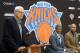 GREENBURGH, NY - JUNE 10: Phil Jackson, President of the New York Knicks speaks at a press conference to announce Derek Fisher as Coach of the New York Knicks on June 10, 2014 in Greenburgh, New York. NOTE TO USER: User expressly acknowledges and agrees that, by downloading and/or using this Photograph, user is consenting to the terms and conditions of the Getty Images License Agreement. Mandatory Copyright Notice: Copyright 2014 NBAE (Photo by Jennifer Pottheiser/NBAE via Getty Images)