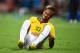 FORTALEZA, BRAZIL - JULY 04: Neymar of Brazil reacts after a challenge during the 2014 FIFA World Cup Brazil Quarter Final match between Brazil and Colombia at Castelao on July 4, 2014 in Fortaleza, Brazil. (Photo by Laurence Griffiths/Getty Images)