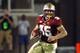 Florida State tight end Nick O'Leary (35) gets 15 yards after catching a pass against Clemson in the first quarter of an NCAA college football game on Saturday, Sept. 22, 2012, in Tallahassee, Fla. Florida State won 49-37. (AP Photo/Phil Sears)