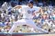 LOS ANGELES, CA - MAY 11: Clayton Kershaw #22 of the Los Angeles Dodgers pitches against the San Francisco Giants during the sixth inning at Dodger Stadium on May 11, 2014 in Los Angeles, California. (Photo by Harry How/Getty Images)