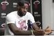 FILE - In this June 17, 2014 file photo, Miami Heat's LeBron James gestures as he answers a question during a news conference in Miami. A person familiar with the situation tells The Associated Press that James has decided to opt out of the final two years of his contract with the Heat and become a free agent on July 1. Opting out does not mean James has decided to leave the Heat, said the person, who spoke on condition of anonymity because neither the four-time NBA MVP nor the team had made any public announcement. (AP Photo/Alan Diaz, File)