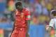 Belgium's Romelu Lukaku reacts after the World Cup quarterfinal soccer match between Argentina and Belgium at the Estadio Nacional in Brasilia, Brazil, Saturday, July 5, 2014. Argentina won the match 1-0. (AP Photo/Frank Augstein)