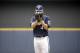 Milwaukee Brewers starting pitcher Marco Estrada throws during the first inning of a baseball game against the Washington Nationals Wednesday, June 25, 2014, in Milwaukee. (AP Photo/Morry Gash)
