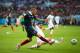 PORTO ALEGRE, BRAZIL - JUNE 15: Mathieu Debuchy of France and Emilio Izaguirre of Honduras battle for the ball during the 2014 FIFA World Cup Brazil Group E match between France and Honduras at Estadio Beira-Rio on June 15, 2014 in Porto Alegre, Brazil. (Photo by Paul Gilham/Getty Images)