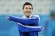 Argentina's Lionel Messi warms up during a training session one day before their World Cup semifinal soccer match between Netherlands and Argentina at Itaquerao Stadium in Sao Paulo, Brazil, Tuesday, July 8, 2014. (AP Photo/Victor R. Caivano)