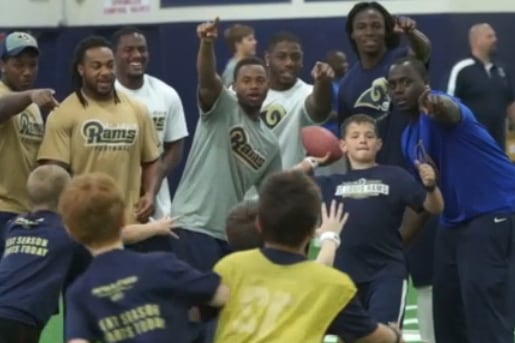 Rams Rookies Visit Rams Training Academy