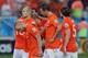 SAO PAULO, BRAZIL - JULY 09: Wesley Sneijder and Arjen Robben of the Netherlands react with teammates after being defeated in a penalty shootout by Argentina during the 2014 FIFA World Cup Brazil Semi Final match between the Netherlands and Argentina at Arena de Sao Paulo on July 9, 2014 in Sao Paulo, Brazil. (Photo by Dean Mouhtaropoulos/Getty Images)