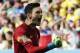 France's goalkeeper Hugo Lloris reacts after teammate Paul Pogba scored his side's first goal during the World Cup round of 16 soccer match between France and Nigeria at the Estadio Nacional in Brasilia, Brazil, Monday, June 30, 2014. (AP Photo/Petr David Josek)