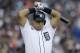 Detroit Tigers' Miguel Cabrera prepares to bat during the fourth inning of a baseball game against the Tampa Bay Rays in Detroit, Friday, July 4, 2014. (AP Photo/Carlos Osorio)