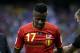 Belgium's Divock Origi (17) reacts after being fouled during the World Cup round of 16 soccer match between Belgium and the USA at the Arena Fonte Nova in Salvador, Brazil, Tuesday, July 1, 2014. (AP Photo/Felipe Dana)