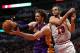 CHICAGO, IL - JANUARY 20:Pau Gasol #16 of the Los Angeles Lakers rebounds next to Joakim Noah #13 of the Chicago Bulls at the United Center on January 20, 2014 in Chicago, Illinois. The Bulls defeated the Lakers 102-100 in overtime. NOTE TO USER: User expressly acknowledges and agrees that, by downloading and or using this photograph, User is consenting to the terms and conditions of the Getty Images License Agreement. (Photo by Jonathan Daniel/Getty Images)